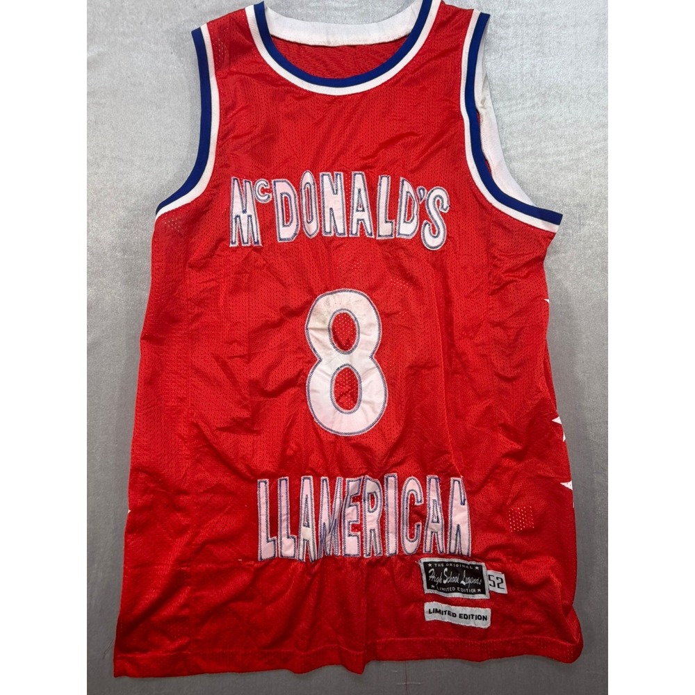 Mcdonalds All Star Game Kobe Bryant Basketball Jersey Red #8 Size 52 Limited
